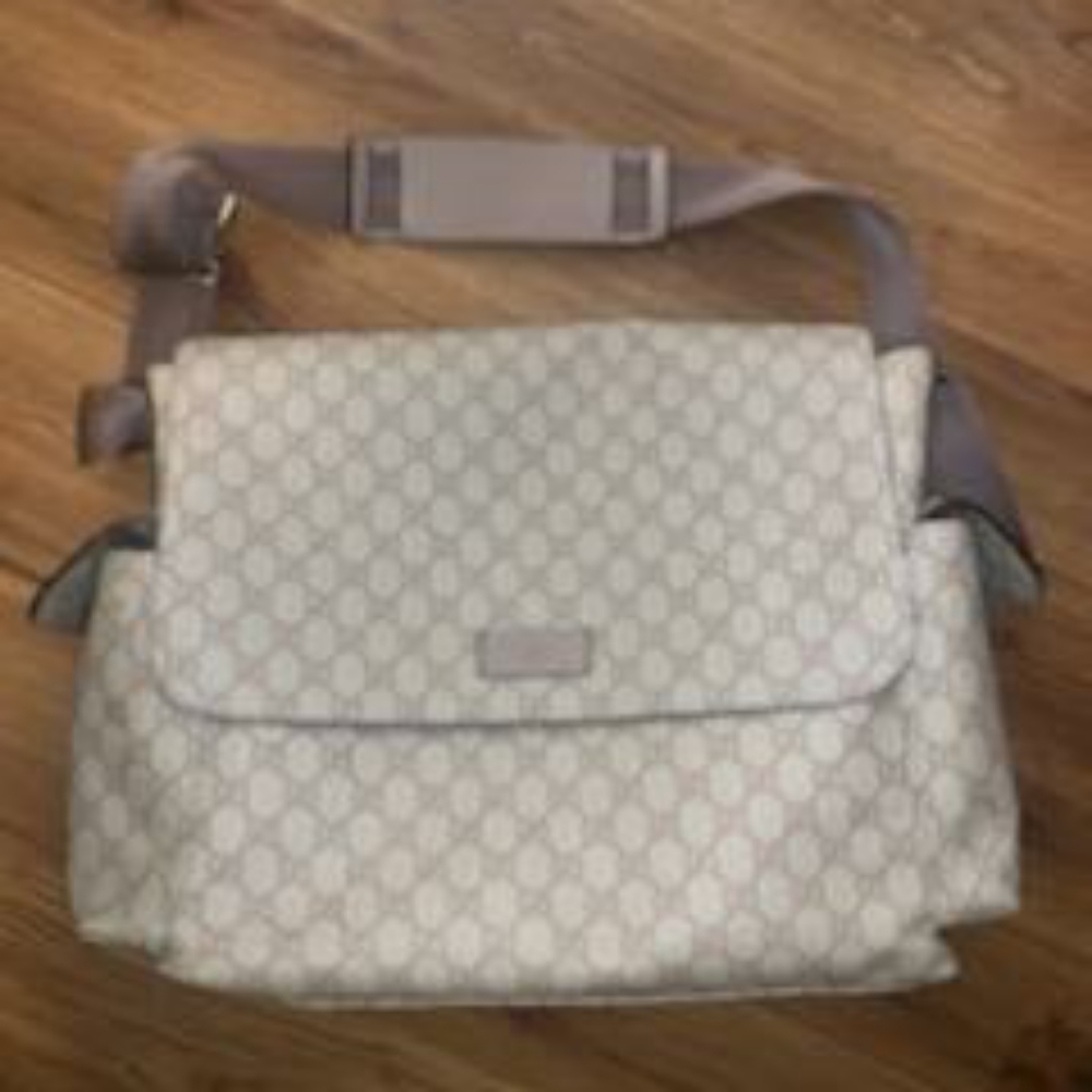 Gucci Diaper Neutral Coated Nylon Messenger Bag